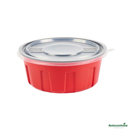 Wholesale Restaurantware Round Clear Plastic Lid - Fits 23 Oz to Go Box - 6.1" X 6.1" X 0.4"- Bulk
