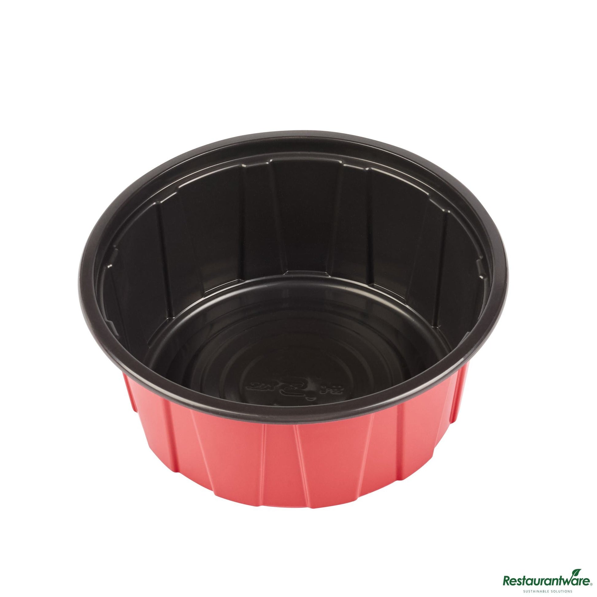 Wholesale Restaurantware 42 Oz Round Red Plastic to Go Box - Microwave-Safe - 7.1" X 7.1" X 3.2"- Bulk