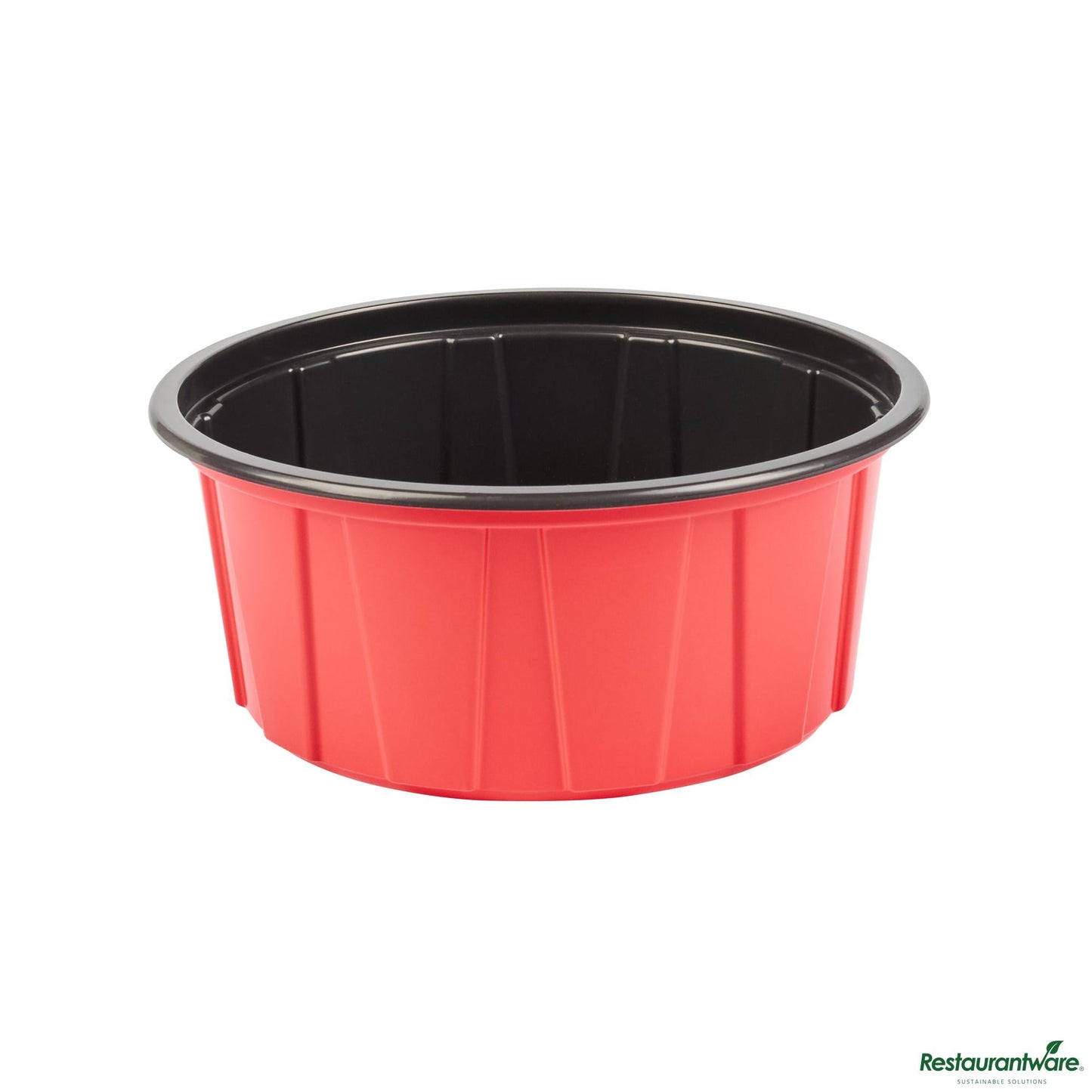 Wholesale Restaurantware 42 Oz Round Red Plastic to Go Box - Microwave-Safe - 7.1" X 7.1" X 3.2"- Bulk