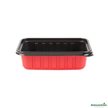 Wholesale Restaurantware 22 Oz Rectangle Red Plastic to Go Box - Microwave-Safe - 7.2" X 4.8" X 2"- Bulk