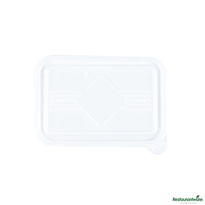 Wholesale Restaurantware Rectangle Clear Plastic Lid - Fits 16, 22, 30 Oz to Go Bo - 7.2" X 4.8" X 0.4"- Bulk