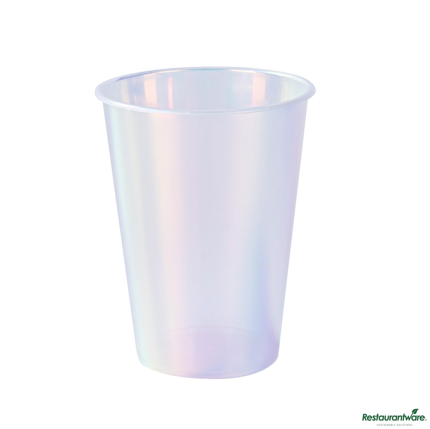 Wholesale Restaurantware 12 Oz Iridescent Plastic Hot / Cold Drinking Cup - 3.5" X 3.5" X 4.5"- Bulk