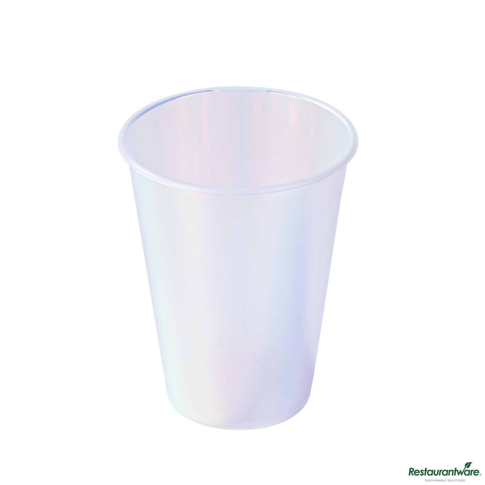 Wholesale Restaurantware 12 Oz Iridescent Plastic Hot / Cold Drinking Cup - 3.5" X 3.5" X 4.5"- Bulk