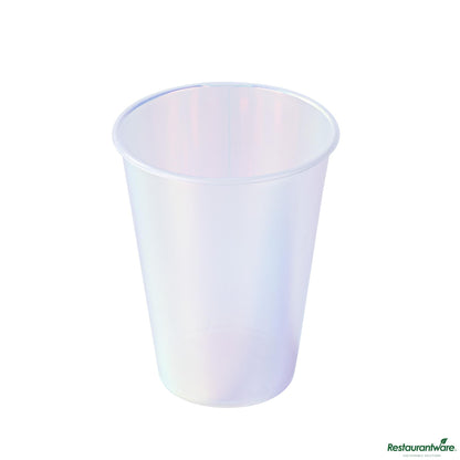 Wholesale Restaurantware 12 Oz Iridescent Plastic Hot / Cold Drinking Cup - 3.5" X 3.5" X 4.5"- Bulk
