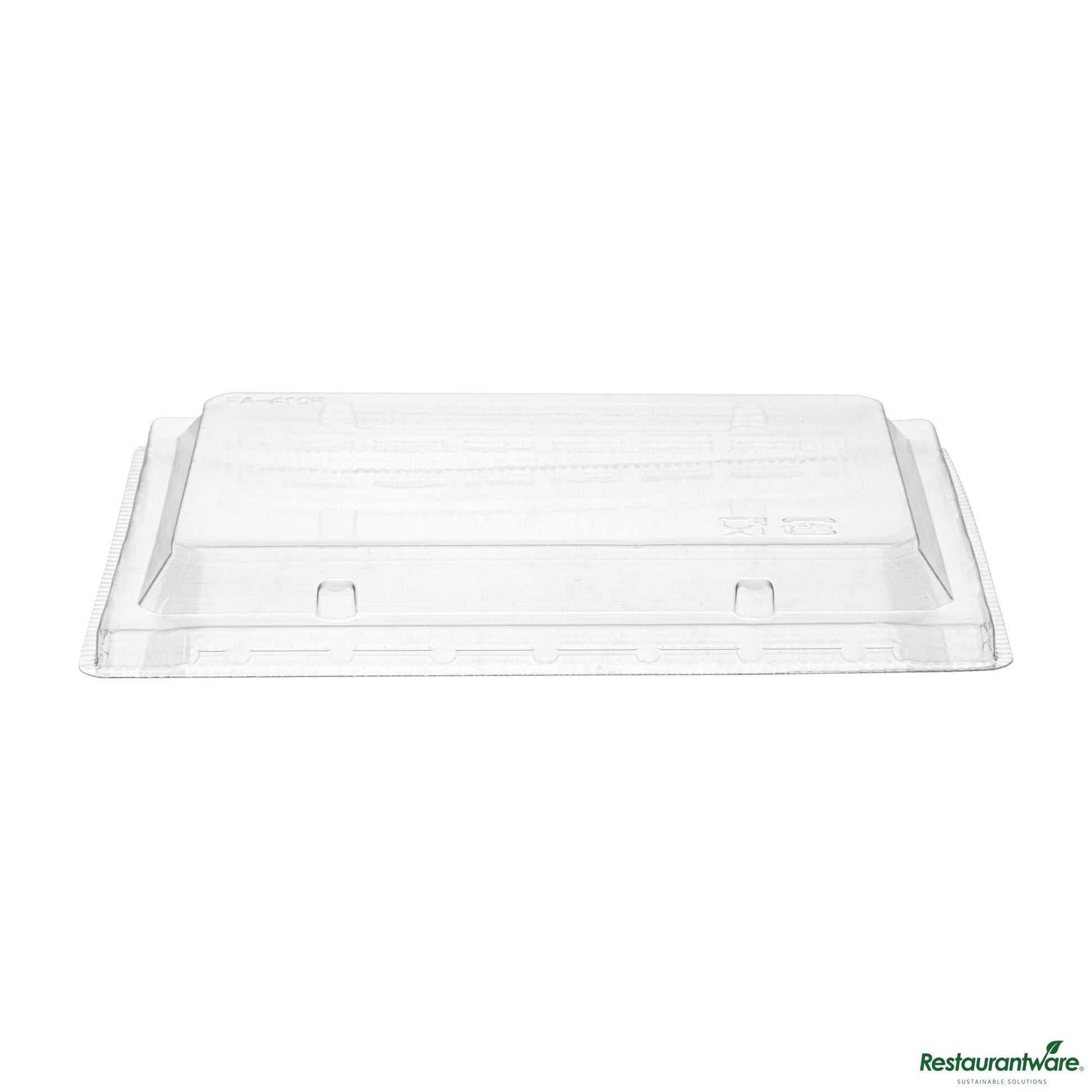 Wholesale Restaurantware Rectangle Clear Plastic Lid - Fits 25 Oz Bento Box - 6.9" X 4.5" X 0.5"- Bulk
