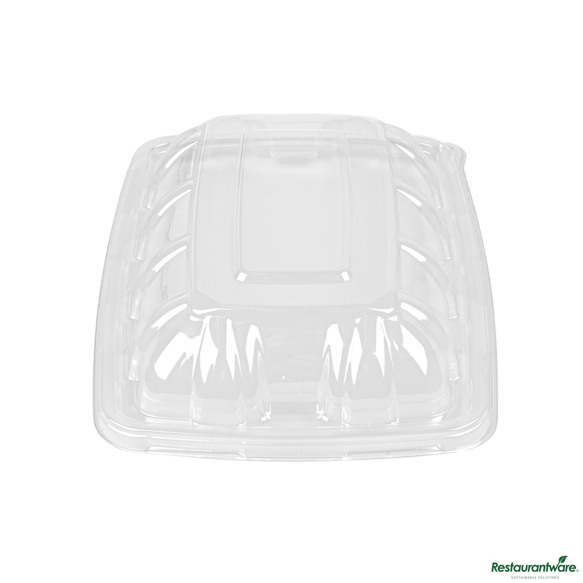 Wholesale Restaurantware Clear Plastic Dome Lid - Fits 3-Divider Taco Holder Tray - 9.3" X 6.7" X 1.8"- Bulk