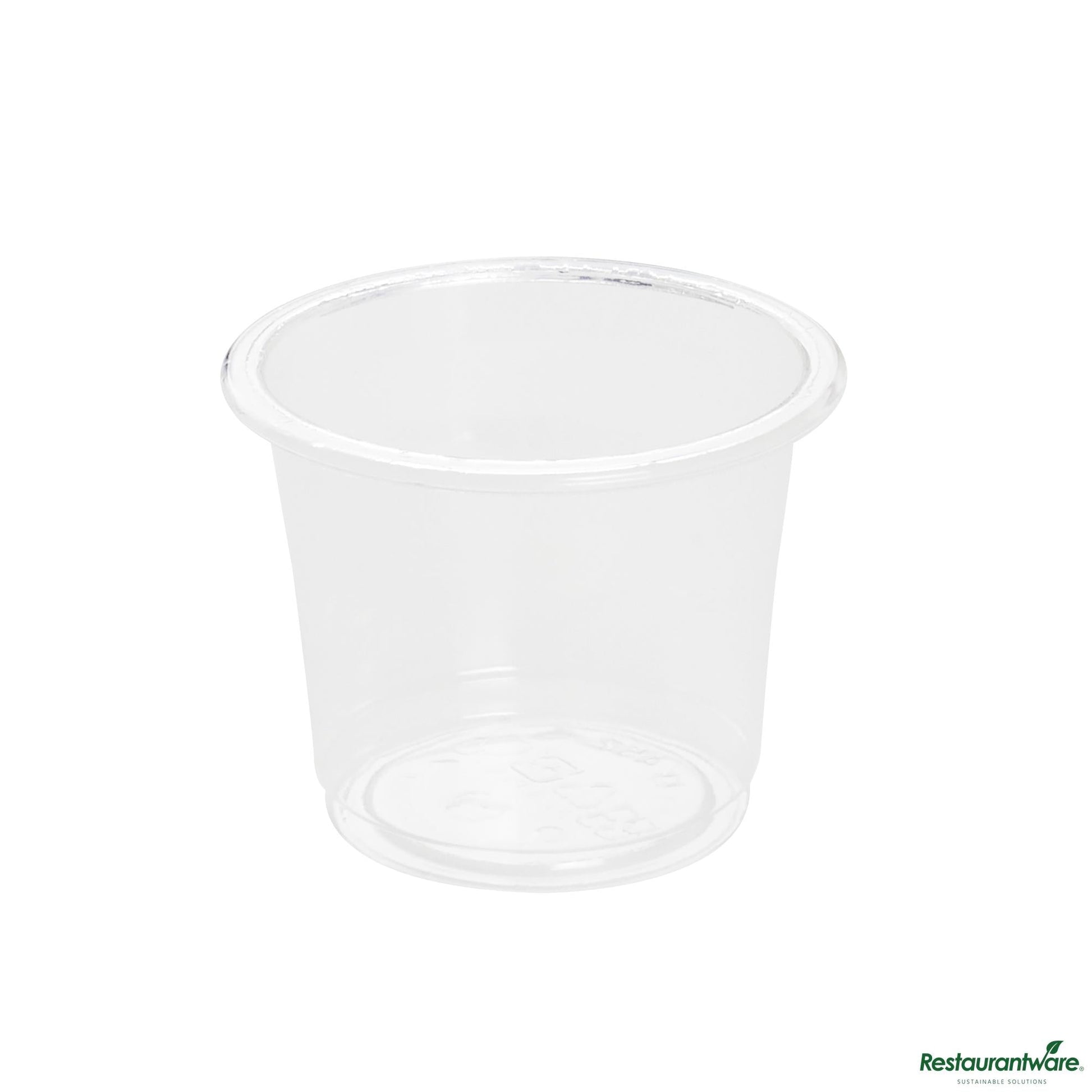Wholesale Restaurantware 1 Oz Clear Pla Plastic Portion Cup - Compostable - 1.8" X 1.8" X 1.4"- Bulk