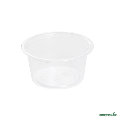 Wholesale Restaurantware 2 Oz Clear Pla Plastic Portion Cup - Compostable - 2.4" X 2.4" X 1.1"- Bulk