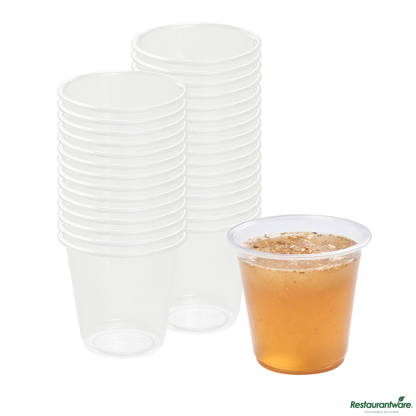 Wholesale Restaurantware 3 Oz Clear Pla Plastic Portion Cup - Compostable - 2.4" X 2.4" X 2.2"- Bulk