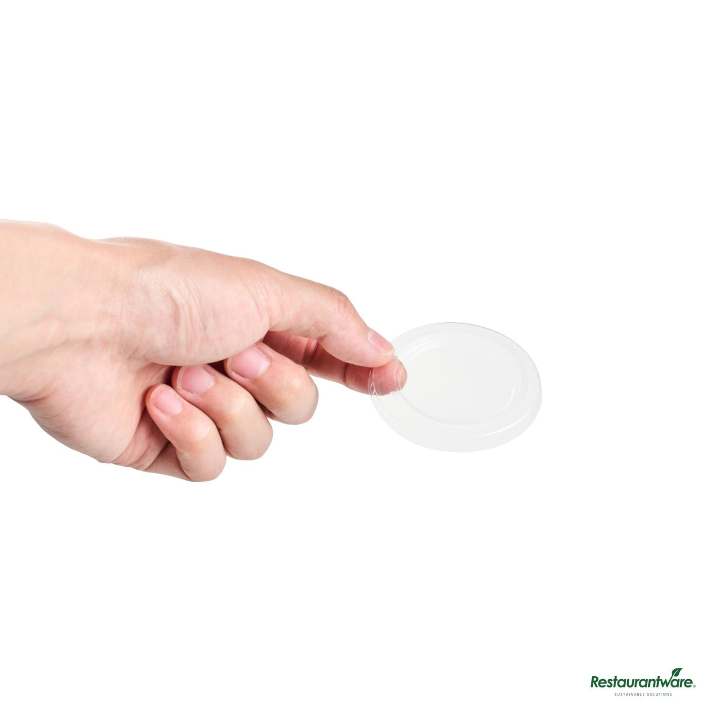 Wholesale Restaurantware Clear Pla Plastic Lid - Fits 2 / 3 Oz Portion Cup, Compostable - 2.6" X 2.6" X 0.4"- Bulk