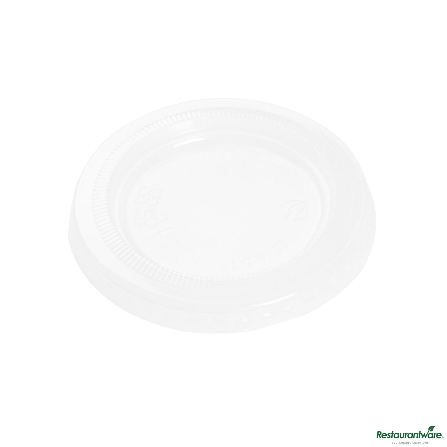 Wholesale Restaurantware Clear Pla Plastic Lid - Fits 2 / 3 Oz Portion Cup, Compostable - 2.6" X 2.6" X 0.4"- Bulk