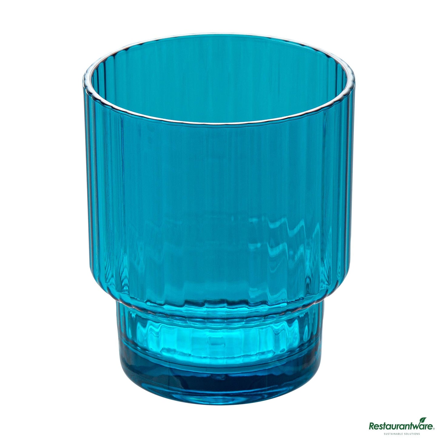 Wholesale Restaurantware 11 Oz Blue San Plastic Tumbler - Stackable - 3.2" X 3.2" X 3.7"- Bulk