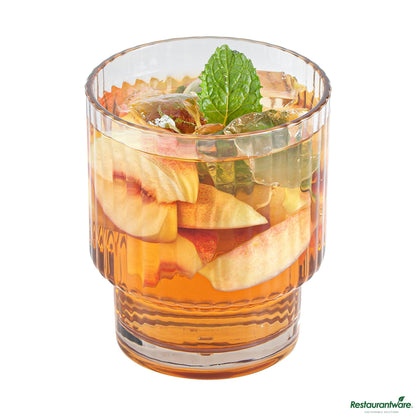 Wholesale Restaurantware 11 Oz Clear San Plastic Tumbler - Stackable - 3.2" X 3.2" X 3.7"- Bulk