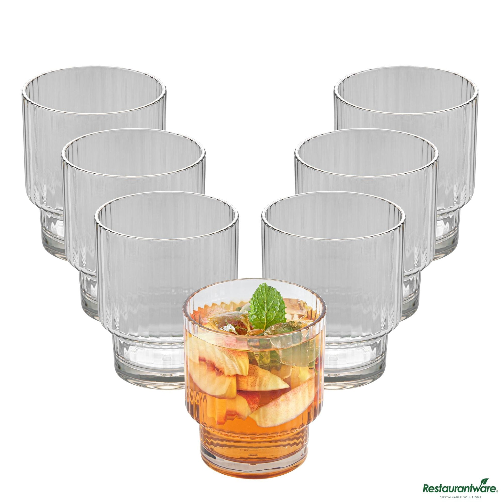 Wholesale Restaurantware 11 Oz Clear San Plastic Tumbler - 3.2" X 3.2" X 3.7"- Bulk