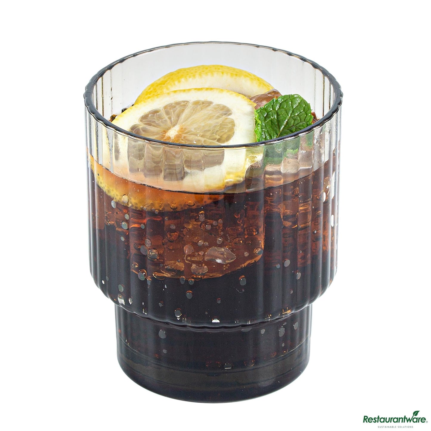 Wholesale Restaurantware 11 Oz Gray San Plastic Tumbler - Stackable - 3.2" X 3.2" X 3.7"- Bulk