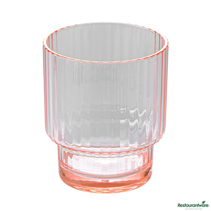 Wholesale Restaurantware 11 Oz Pink San Plastic Tumbler - Stackable - 3.2" X 3.2" X 3.7"- Bulk