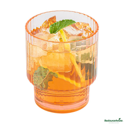Wholesale Restaurantware 11 Oz Pink San Plastic Tumbler - Stackable - 3.2" X 3.2" X 3.7"- Bulk