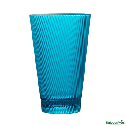 Wholesale Restaurantware 14 Oz Blue San Plastic Tumbler - 3.4" X 3.4" X 5.4"- Bulk