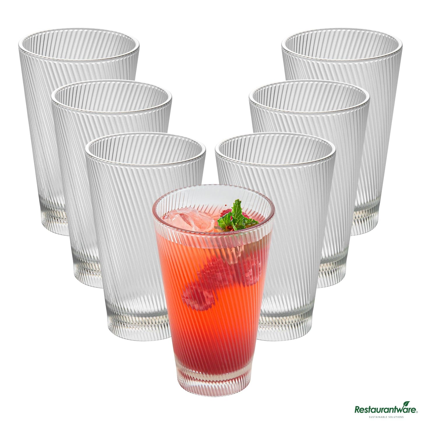 Wholesale Restaurantware 14 Oz Clear San Plastic Tumbler - 3.4" X 3.4" X 5.4"- Bulk