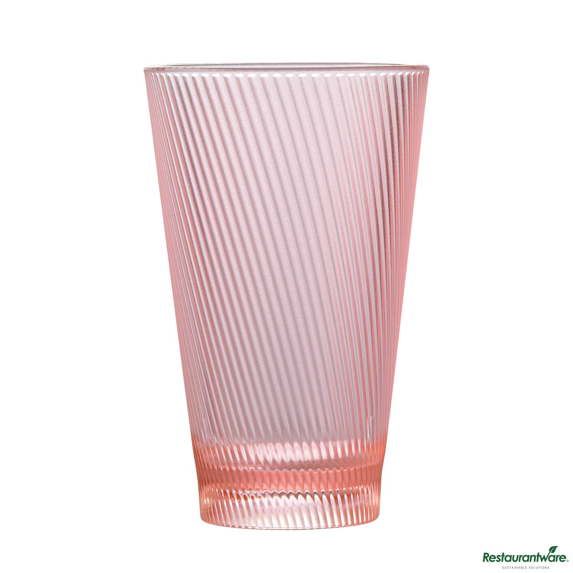 Wholesale Restaurantware 14 Oz Pink San Plastic Tumbler - 3.4" X 3.4" X 5.4"- Bulk