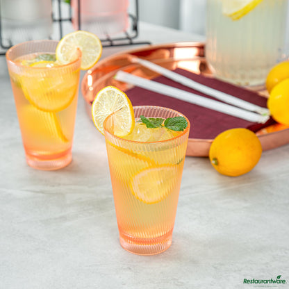 Wholesale Restaurantware 14 Oz Pink San Plastic Tumbler - 3.4" X 3.4" X 5.4"- Bulk
