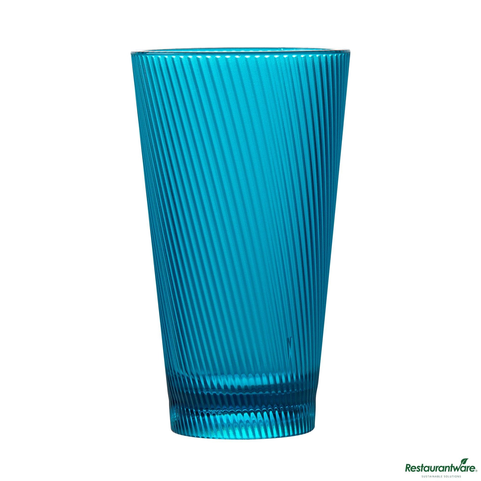 Wholesale Restaurantware 16 Oz Blue San Plastic Tumbler - 3.4" X 3.4" X 5.9"- Bulk