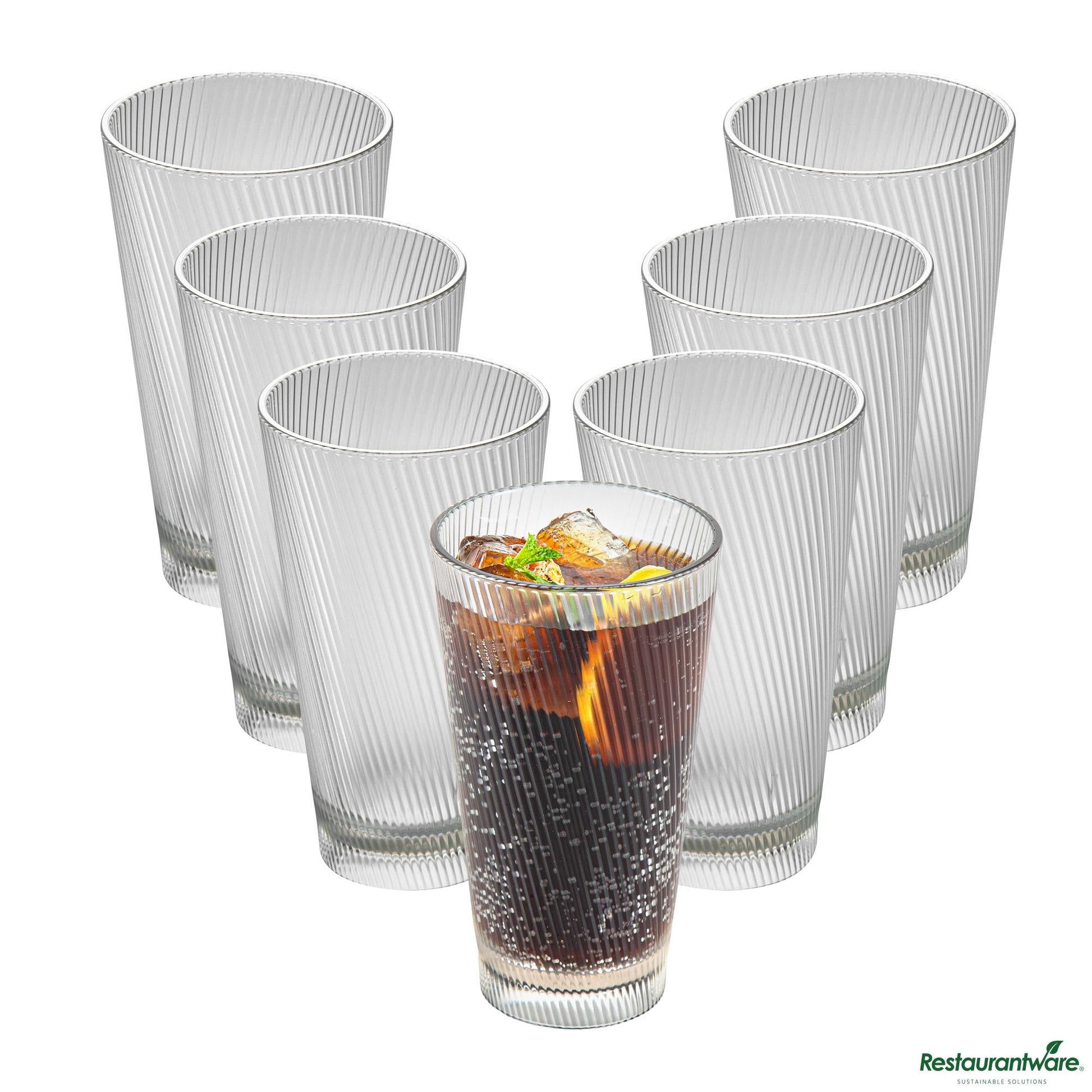 Wholesale Restaurantware 16 Oz Clear San Plastic Tumbler - 3.4" X 3.4" X 5.9"- Bulk