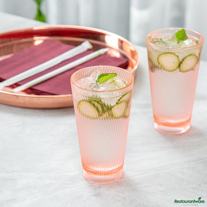 Wholesale Restaurantware 16 Oz Pink San Plastic Tumbler - 3.4" X 3.4" X 5.9"- Bulk