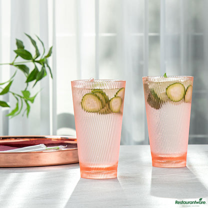 Wholesale Restaurantware 16 Oz Pink San Plastic Tumbler - 3.4" X 3.4" X 5.9"- Bulk