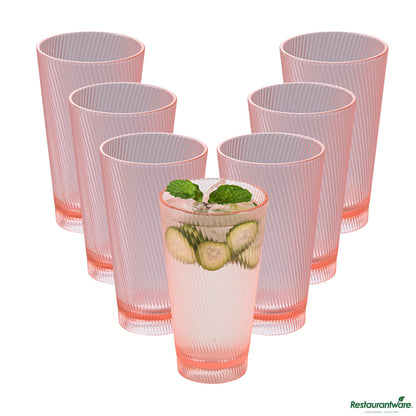 Wholesale Restaurantware 16 Oz Pink San Plastic Tumbler - 3.4" X 3.4" X 5.9"- Bulk