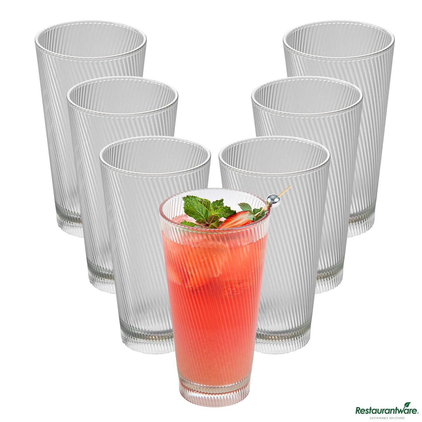 Wholesale Restaurantware 20 Oz Clear San Plastic Tumbler - 3.6" X 3.6" X 6.7"- Bulk