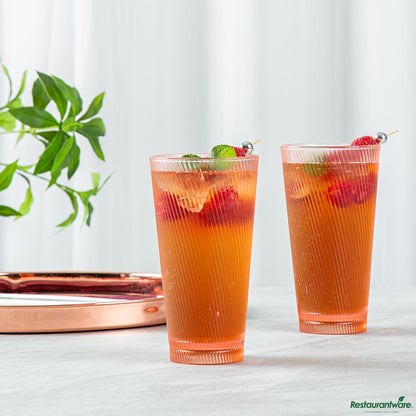 Wholesale Restaurantware 20 Oz Pink San Plastic Tumbler - 3.6" X 3.6" X 6.7"- Bulk