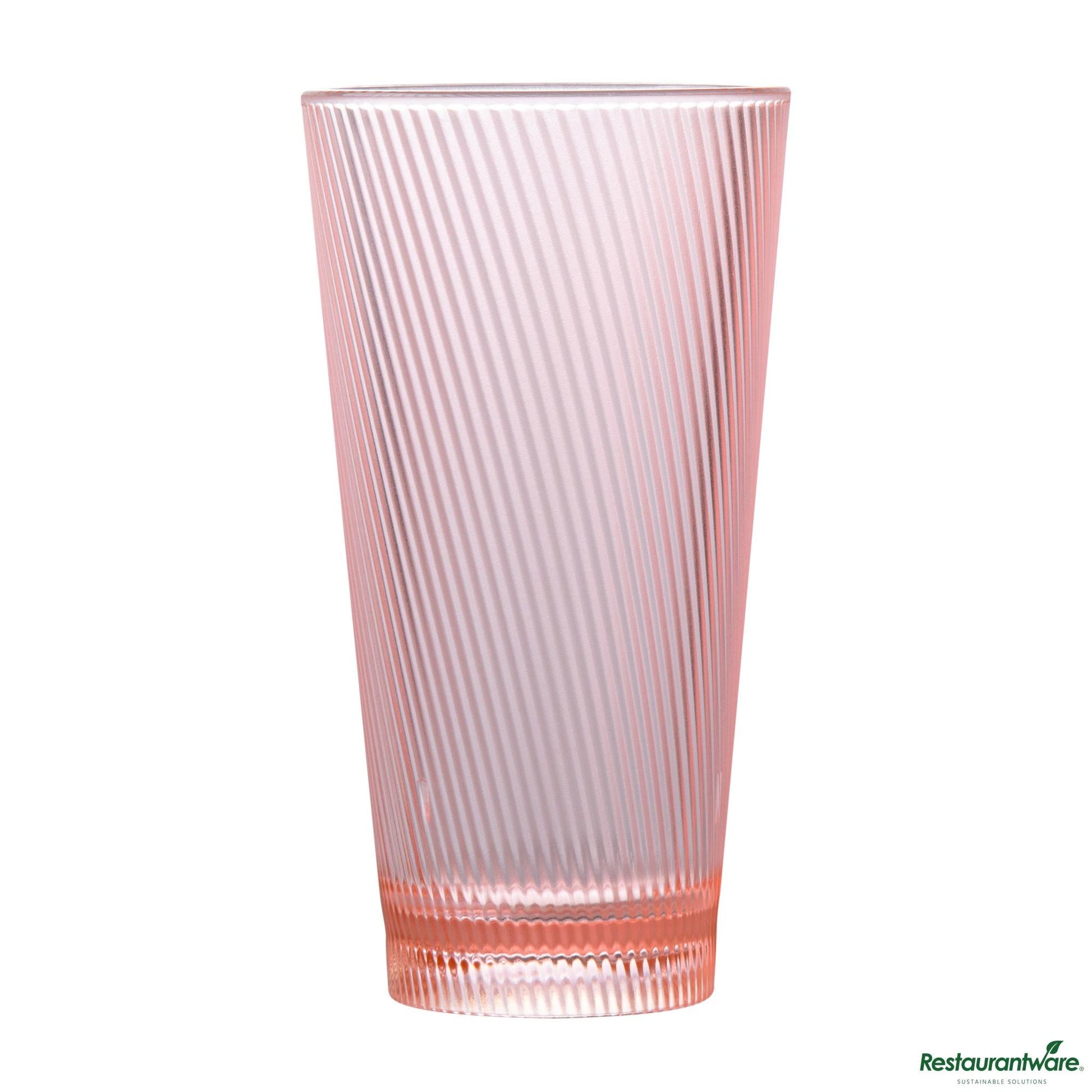 Wholesale Restaurantware 20 Oz Pink San Plastic Tumbler - 3.6" X 3.6" X 6.7"- Bulk