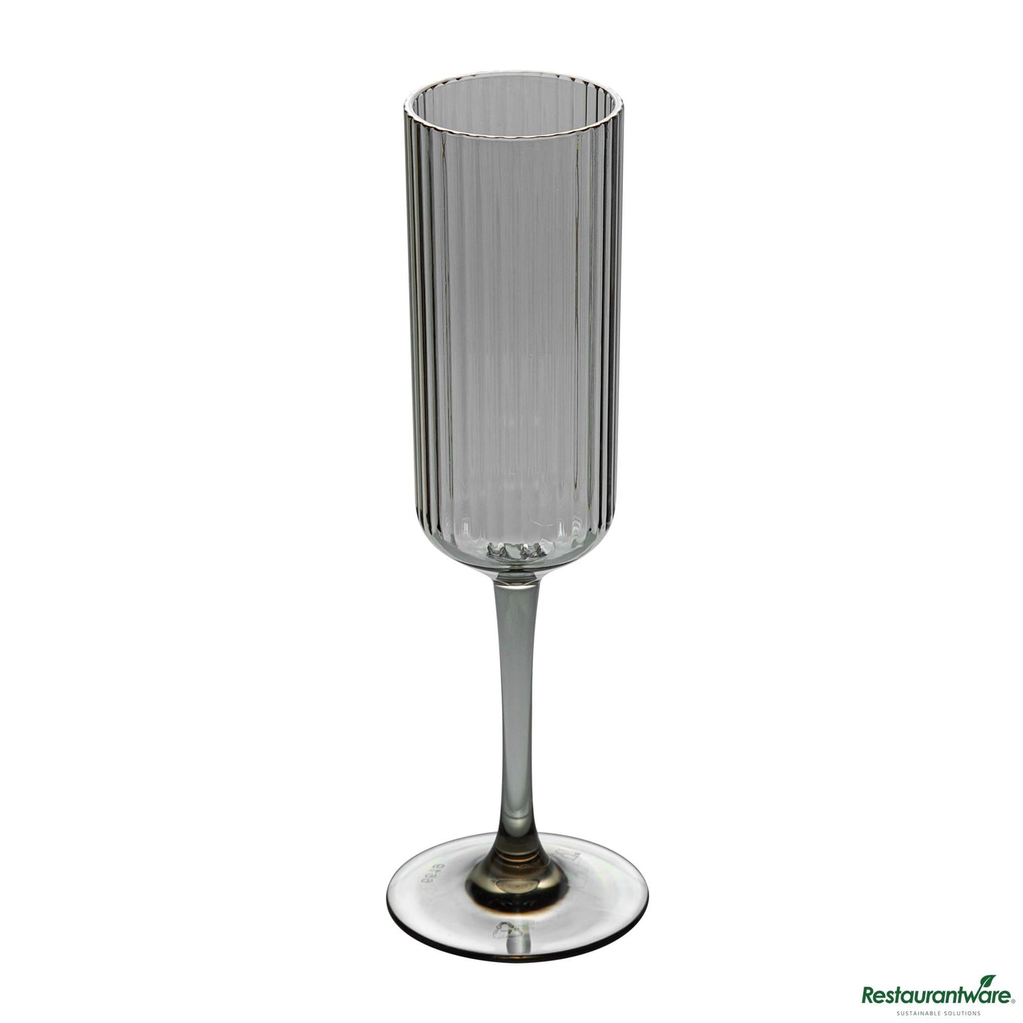 Wholesale Restaurantware 6 Oz Gray San Plastic Champagne Flute - 2.6" X 2.6" X 8.2"- Bulk