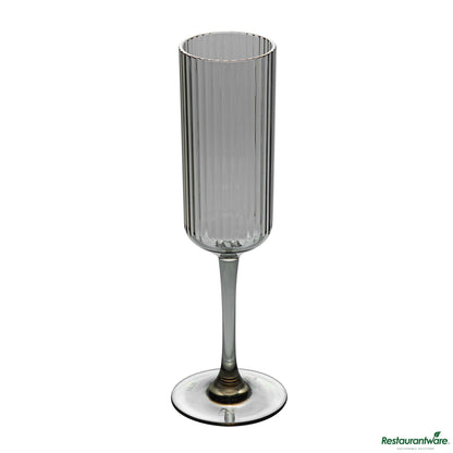 Wholesale Restaurantware 6 Oz Gray San Plastic Champagne Flute - 2.6" X 2.6" X 8.2"- Bulk