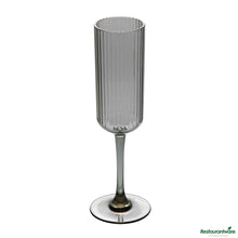 Wholesale Restaurantware 6 Oz Gray San Plastic Champagne Flute - 2.6" X 2.6" X 8.2"- Bulk