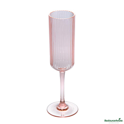Wholesale Restaurantware 6 Oz Pink San Plastic Champagne Flute - 2.6" X 2.6" X 8.2"- Bulk