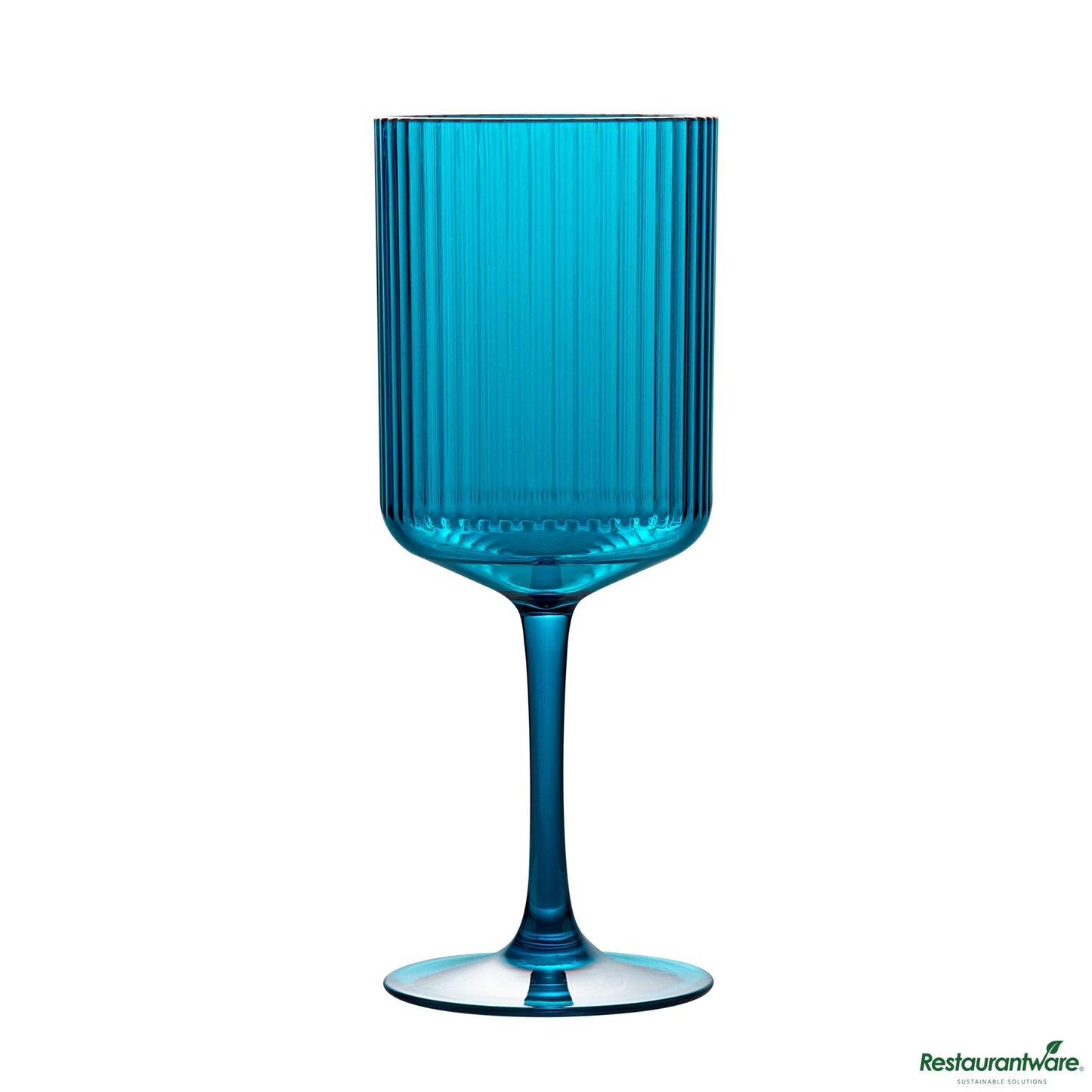 Wholesale Restaurantware 12 Oz Blue San Plastic Wine Glass - 3" X 3" X 7.7"- Bulk