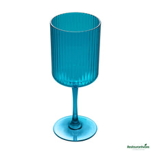Wholesale Restaurantware 12 Oz Blue San Plastic Wine Glass - 3" X 3" X 7.7"- Bulk