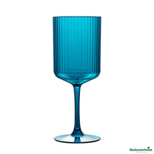 Wholesale Restaurantware 12 Oz Blue San Plastic Wine Glass - 3" X 3" X 7.7"- Bulk