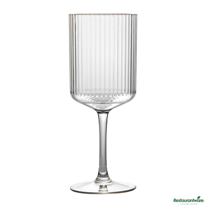 Wholesale Restaurantware 12 Oz Clear San Plastic Wine Glass - 3" X 3" X 7.7"- Bulk