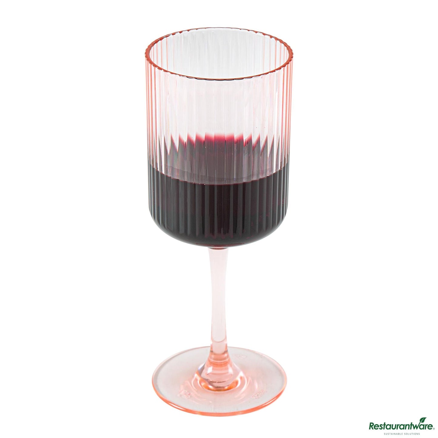 Wholesale Restaurantware 12 Oz Pink San Plastic Wine Glass - 3" X 3" X 7.7"- Bulk