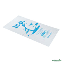 Wholesale Restaurantware 50 Lb Clear Plastic Ice Bag - with Ice Print - 18.1" X 35" X 0.1"- Bulk