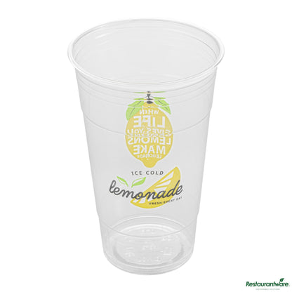 Wholesale Restaurantware 24 Oz Clear Pet Lemonade Cup - 3.9" X 3.9" X 6.1"- Bulk