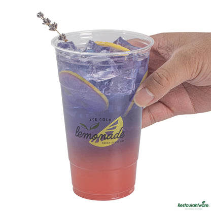 Wholesale Restaurantware 24 Oz Clear Pet Lemonade Cup - 3.9" X 3.9" X 6.1"- Bulk