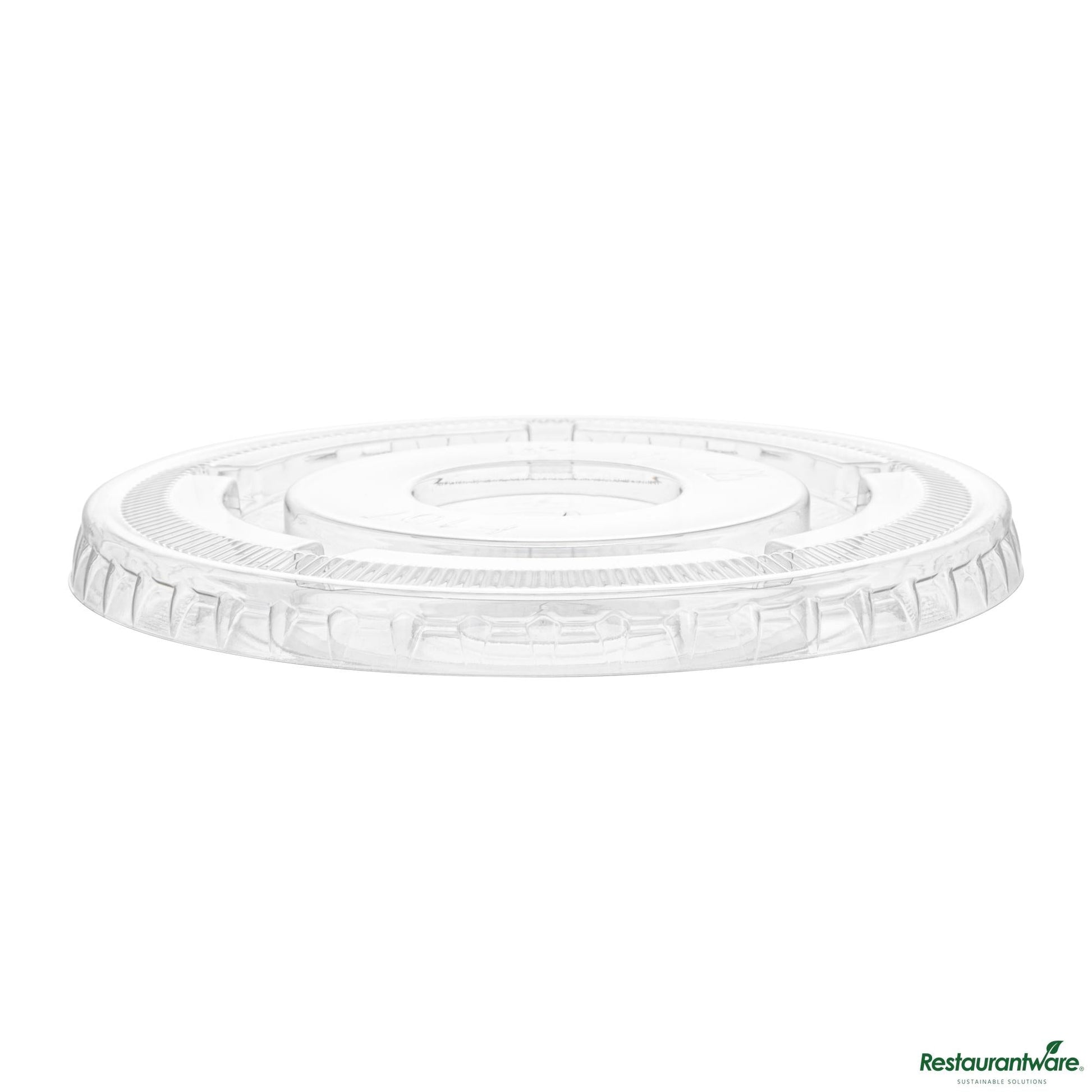 Wholesale Restaurantware Clear Plastic Flat Lid - Fits 32 Oz Cold Cup - 4.4"×4.4"×0.2"- Bulk
