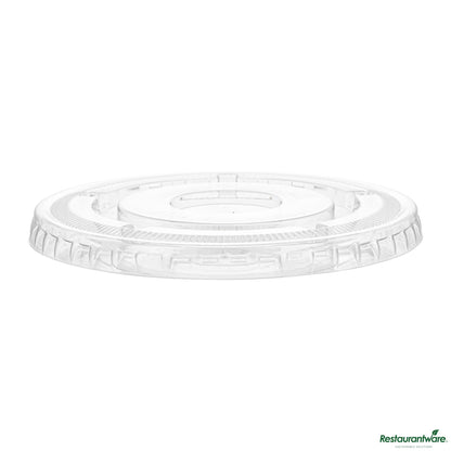 Wholesale Restaurantware Clear Plastic Flat Lid - Fits 32 Oz Cold Cup - 4.4"×4.4"×0.2"- Bulk