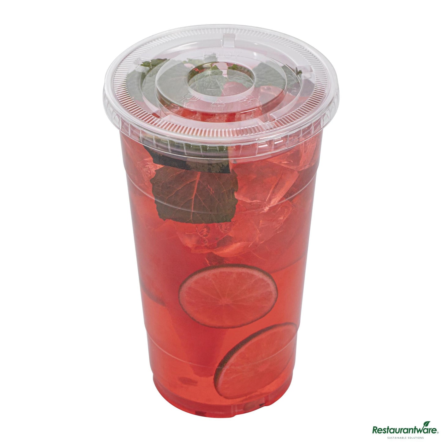 Wholesale Restaurantware Clear Plastic Flat Lid - Fits 32 Oz Cold Cup - 4.4" X 4.4" X 0.2"- Bulk