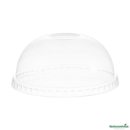 Wholesale Restaurantware Clear Plastic Dome Lid - Fits 32 Oz Cold Cup - 4.4" X 4.4" X 2"- Bulk