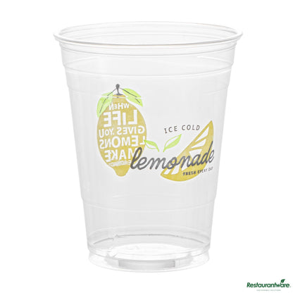 Wholesale Restaurantware 16 Oz Clear Pet Lemonade Cup - 3.9" X 3.9" X 4.7"- Bulk